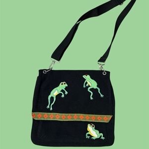 Reworked Frog Messenger Purse